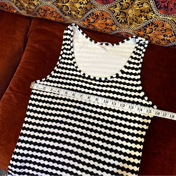 Victorias Secret Black And White Stripe Ruched Hip Tank Dress - Picture 10 of 12
